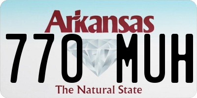 AR license plate 770MUH