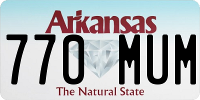 AR license plate 770MUM
