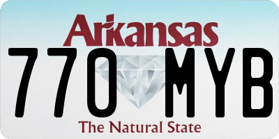 AR license plate 770MYB