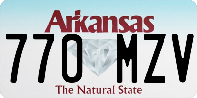 AR license plate 770MZV