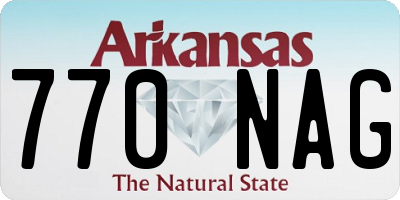 AR license plate 770NAG