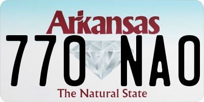 AR license plate 770NAO