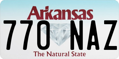 AR license plate 770NAZ