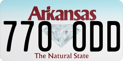 AR license plate 770ODD