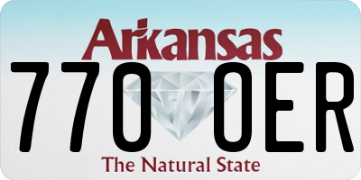 AR license plate 770OER