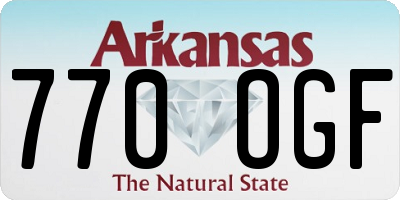 AR license plate 770OGF