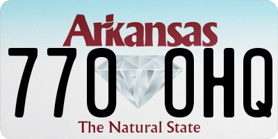 AR license plate 770OHQ