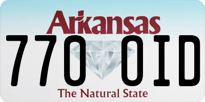 AR license plate 770OID