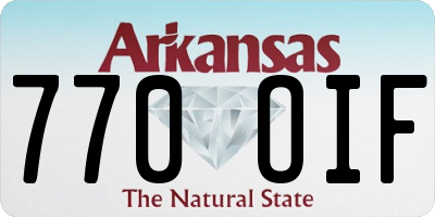 AR license plate 770OIF