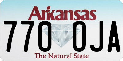 AR license plate 770OJA