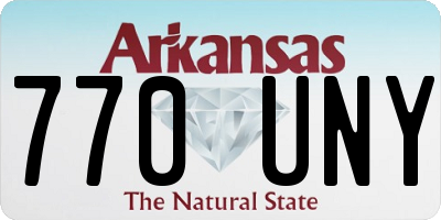 AR license plate 770UNY