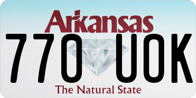 AR license plate 770UOK