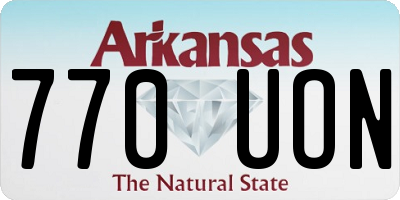 AR license plate 770UON