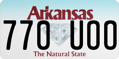 AR license plate 770UOO
