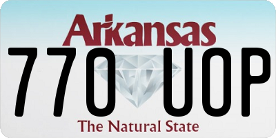 AR license plate 770UOP