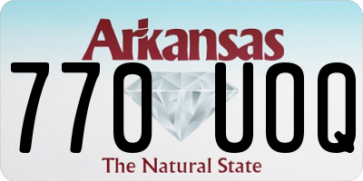 AR license plate 770UOQ
