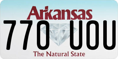 AR license plate 770UOU