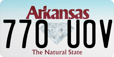 AR license plate 770UOV