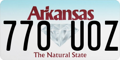 AR license plate 770UOZ