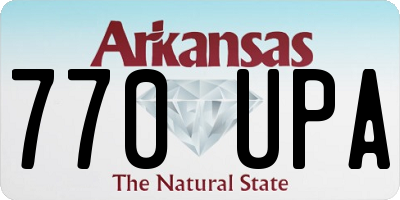 AR license plate 770UPA