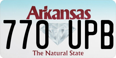 AR license plate 770UPB