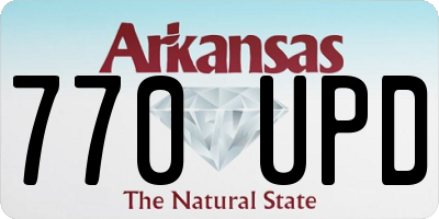 AR license plate 770UPD