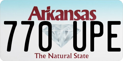 AR license plate 770UPE