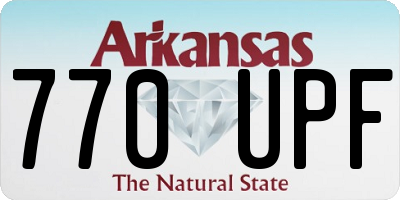 AR license plate 770UPF