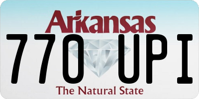 AR license plate 770UPI