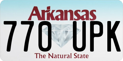 AR license plate 770UPK