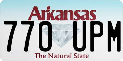 AR license plate 770UPM