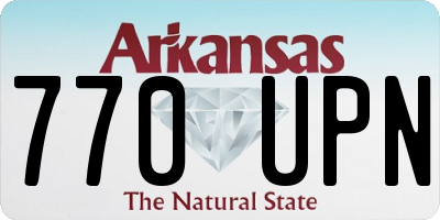 AR license plate 770UPN