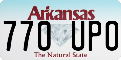 AR license plate 770UPO