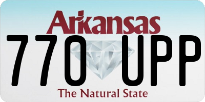 AR license plate 770UPP