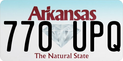 AR license plate 770UPQ
