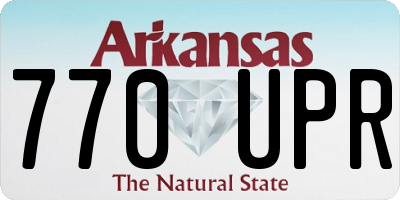 AR license plate 770UPR