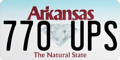 AR license plate 770UPS