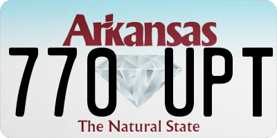 AR license plate 770UPT