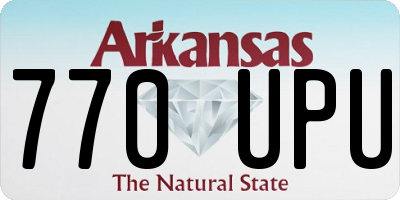 AR license plate 770UPU