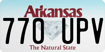 AR license plate 770UPV