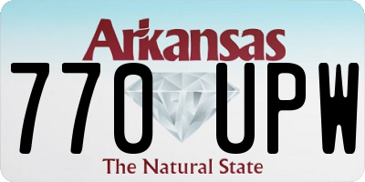 AR license plate 770UPW