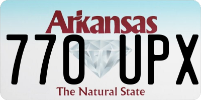AR license plate 770UPX