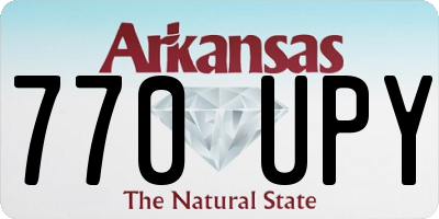 AR license plate 770UPY