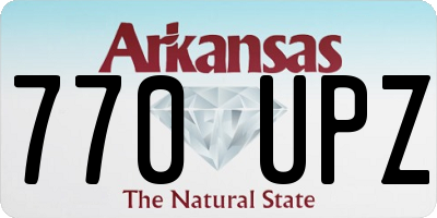 AR license plate 770UPZ