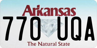 AR license plate 770UQA
