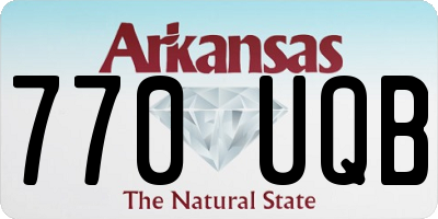 AR license plate 770UQB
