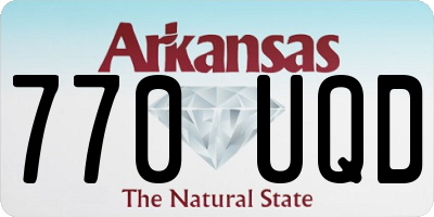 AR license plate 770UQD