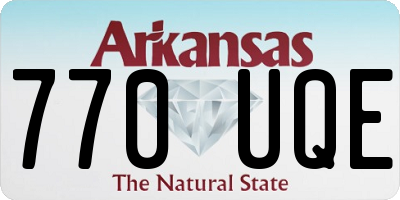 AR license plate 770UQE