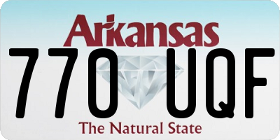 AR license plate 770UQF