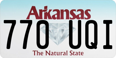 AR license plate 770UQI